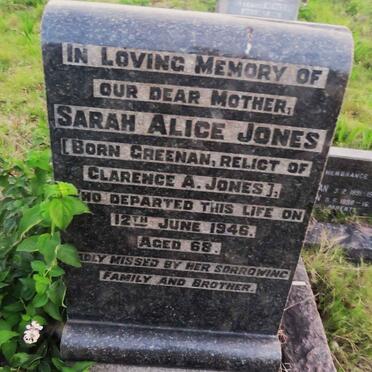 JONES Sarah Alice nee GREENAN -1946