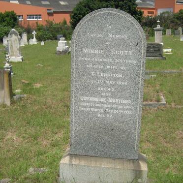 LEIGHTON Minnie Scott -1900 :: MORTIMER Gwendoline nee LEIGHTON -1921