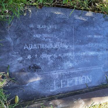 LEETION Agatha 1929-1971 :: LEETION Eileen 1922-197?