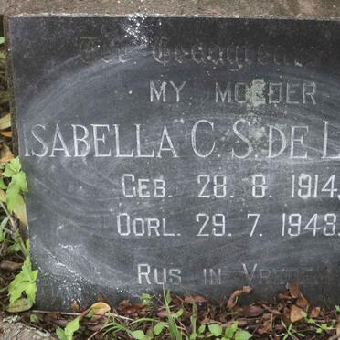 LANGE Isabella C.S., de 1914-1948