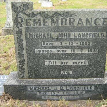 LANGFIELD Michael John 1902-1941 :: LANGFIELD Michael J.B. -1945