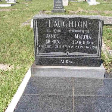 LAUGHTON James Munro 1917-1972 &amp; Martha Carolina 1922-1991