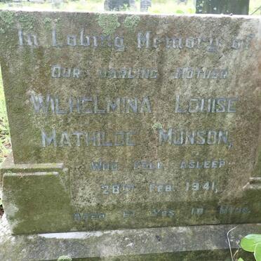 MUNSON Wilhelmina Louise Mathilda -1941