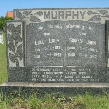 MURPHY Sidney John 1867-1942 &amp; Lulu Lucy 1879-1949