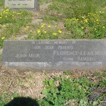 MUIR John 1889-1958 &amp; Florence Leah RAMSAY 1892-1973