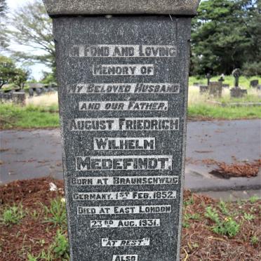 MEDEFINDT August Friedrich Wilhelm 1852-1931 &amp; Augustina Mary 1869-1941 _1