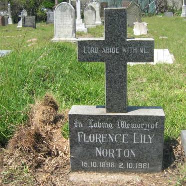 NORTON Florence Lily 1898-1981