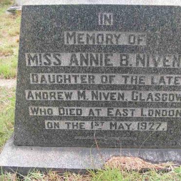 NIVEN Annie B. -1927