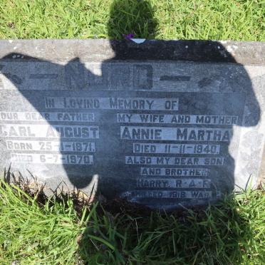 NORD Carl August 1871-1970 &amp; Annie Martha -1940 :: NORD Harry -1918