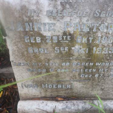 PRETORIUS Annie 1906-1933