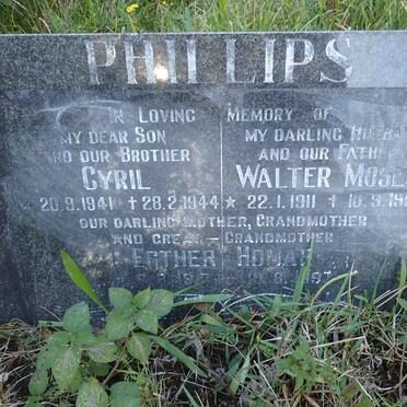 PHILLIPS Walter Moses 1911-1988 & Esther Homar 19?7-1997 :: PHILLIPS Cyril 1941-1944 