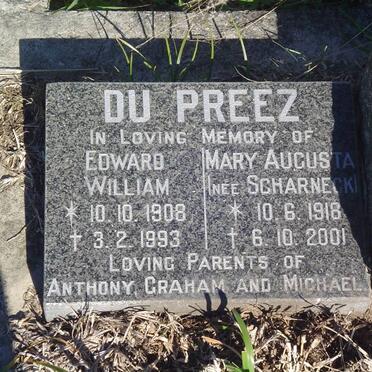 PREEZ Edward William, du 1908-1993 &amp; Mary Augusta SCHARNECK 1918-2001