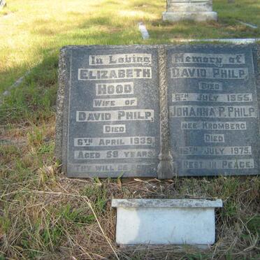 PHILP David -1955 &amp; Elizabeth -1939 :: PHILP Johanna P. nee KROMBERG -1975