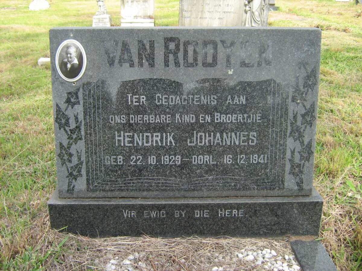 ROOYEN Hendrik Johannes, van 1929-1941