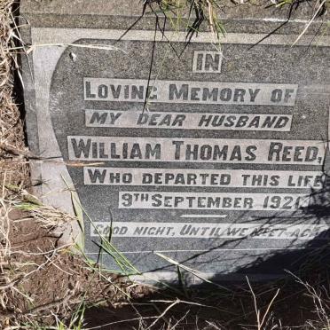 REED William Thomas -1921