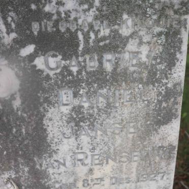 RENSBURG Gabriel Daniel, Janse van 1927-1938