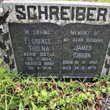 SCHREIBER James Gibbon 1898-1970 &amp; Florence Thelma DOYLE 1904-1974