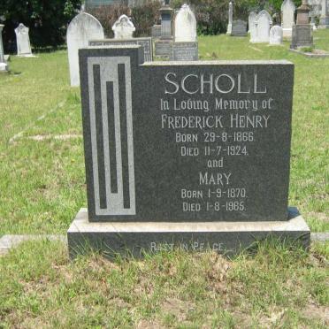 SCHOLL Frederick Henry 1866-1924 &amp; Mary 1870-1965