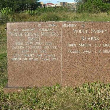 SMITH Denzil Edgar Mitford 1933-1965 :: KEARNS Violet Sydney nee SMITH 1900-1995