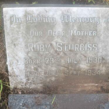 STURGISS Ruby 1890-1934