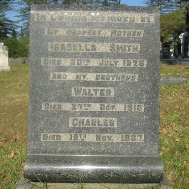 SMITH Isabella -1926 :: SMITH Walter -1918 :: SMITH Charles -1937
