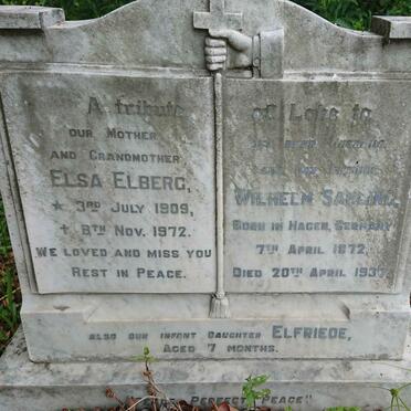 SAHLING Wilhelm 1872-1937 &amp; Elsa ELBERG 1909-1972 :: SAHLING Elfriede
