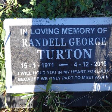 TURTON Randell George 1971-2018