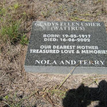 USHER Gladys Ellen nee WATTRUS 1917-2002