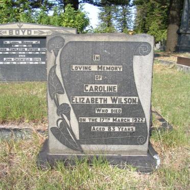 WILSON Caroline Elizabeth -1922