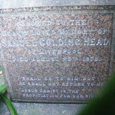 HEAD Samuel Golding -1878