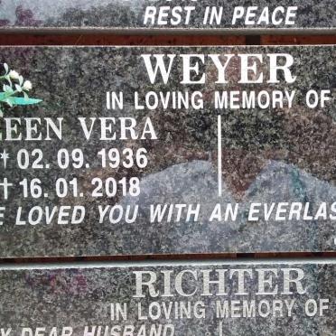 WEYER Eileen Vera 1936-2018