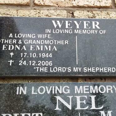 WEYER Edna Emma 1944-2006