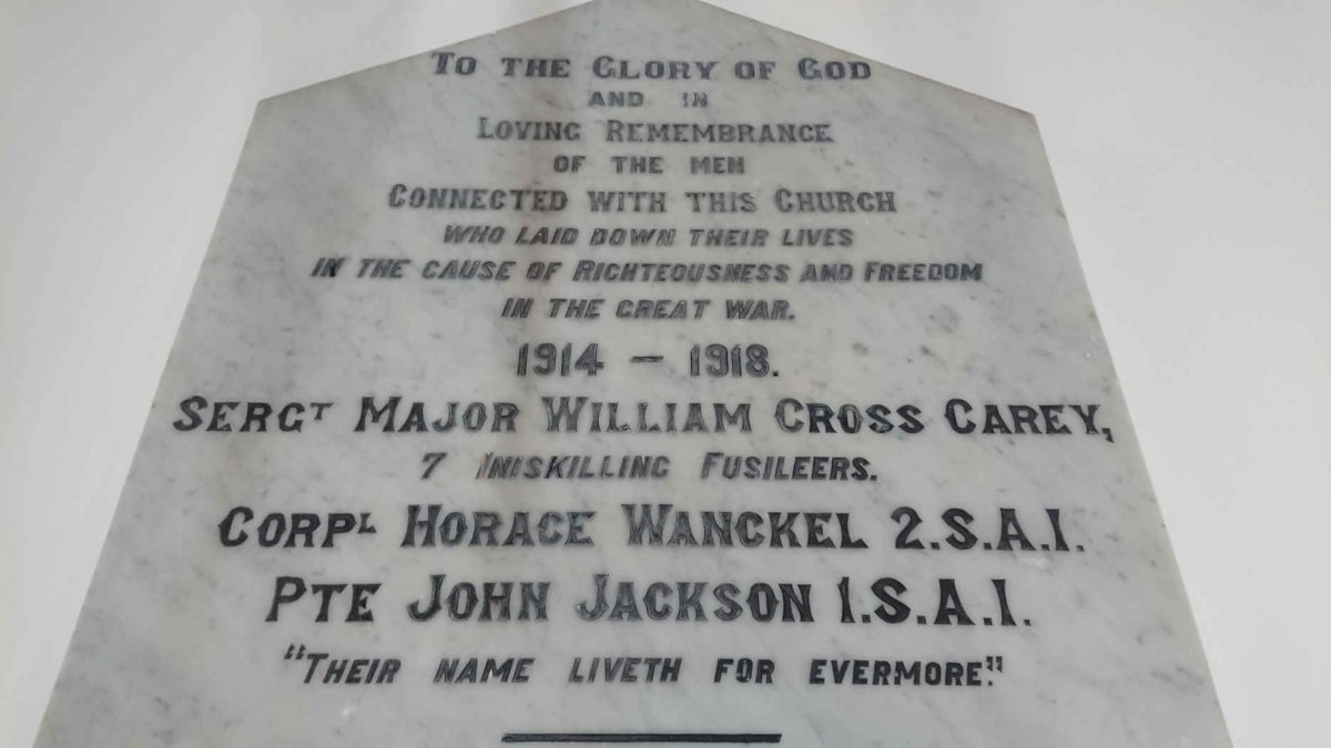 1. Memorial Plaque - World War I - 1914-1918