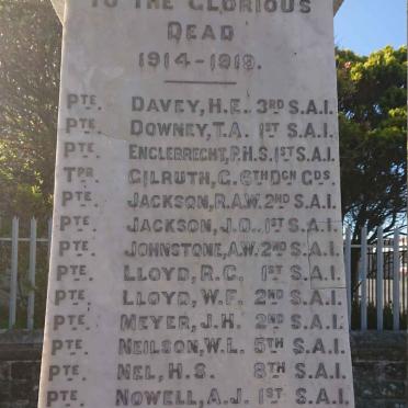 2. WWI  Memorial 1914-1919
