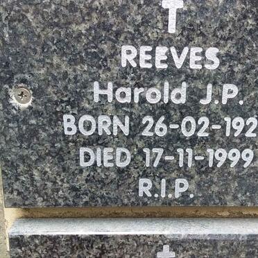 REEVES Harold J.P. 1929-1999