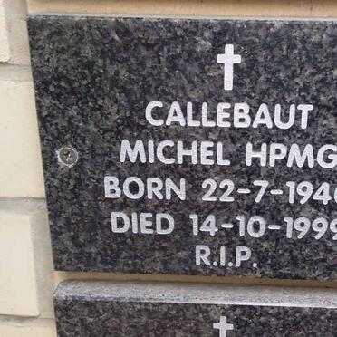 CALLEBAUT Michel H.P.M.G. 1940-1999