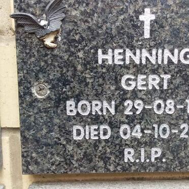 HENNING Gert 1940-2016