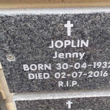 JOPLIN Jenny 1932-2016