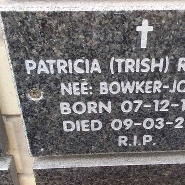 RANDALL Patricia nee BOWKER-JOPLIN 1963-2013