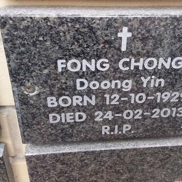 CHONG Doong Yin, FONG- 1929-2013