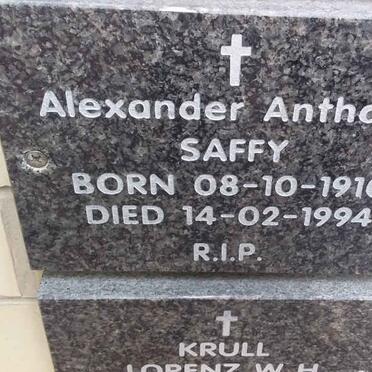 SAFFY Alexander Anthony 1910-1994