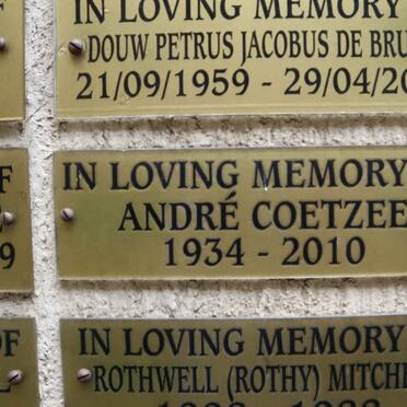COETZEE Andre 1934-2010