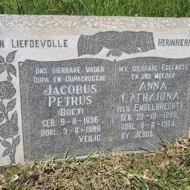 ? Jacobus Petrus 1896-1989 &amp; Anna Catharina ENGELBRECHT 1898-1964