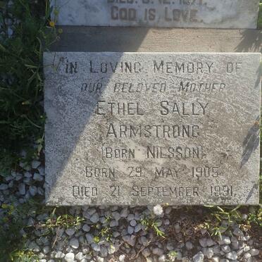 ARMSTRONG Ethel Sally nee NILSSON 1905-1991