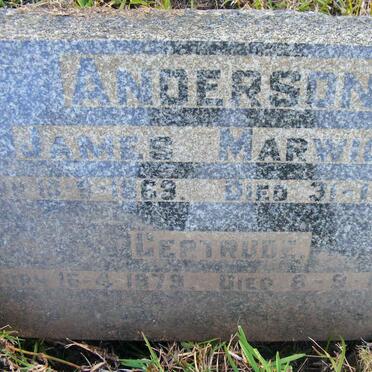 ANDERSON James Marwick 1869-1942 &amp; Gertrude  1879-1952