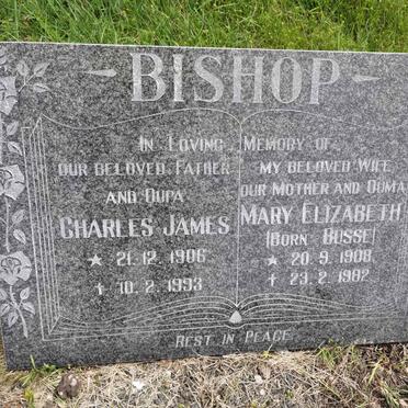 BISHOP Charles James 1906-1993 &amp; Mary Elizabeth BUSSE 1908-1982