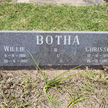 BOTHA Willie 1916-1992 &amp; Chrissie 1915-1997
