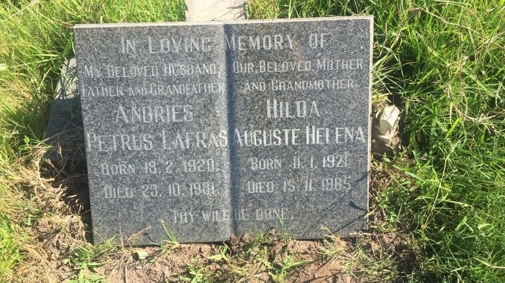 BOTHA Andries Petrus Lafras 1920-1981 &amp; Hilda Auguste Helena MAURER 1921-1985