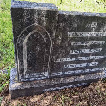 BOTHA Harry B. 1892-1938 &amp; Angela 1894-1959