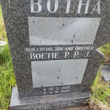 BOTHA Christoffel Jacobus 1934-1984 :: BOTHA P. P. J. 1958-1982
